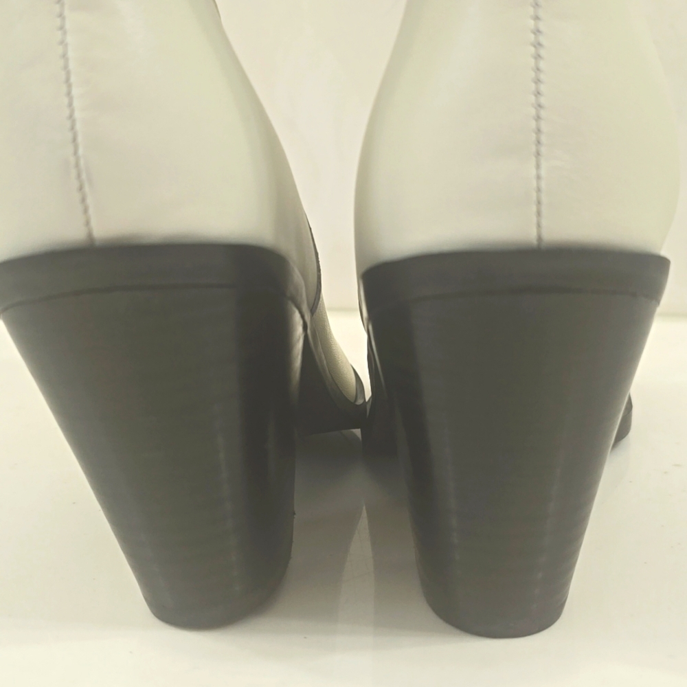 Marc Fisher White Western Pointed Toe Heeled Boots - Picture 11 of 14